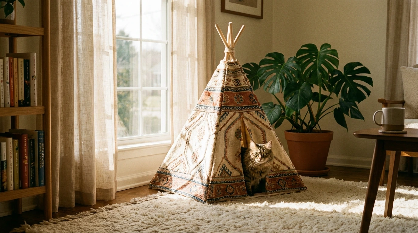 Choosing the Right Location for Your Cat Teepee