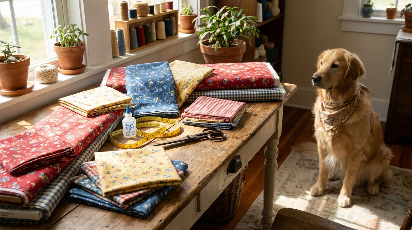 Materials Needed for Your No-Sew Dog Bandana
