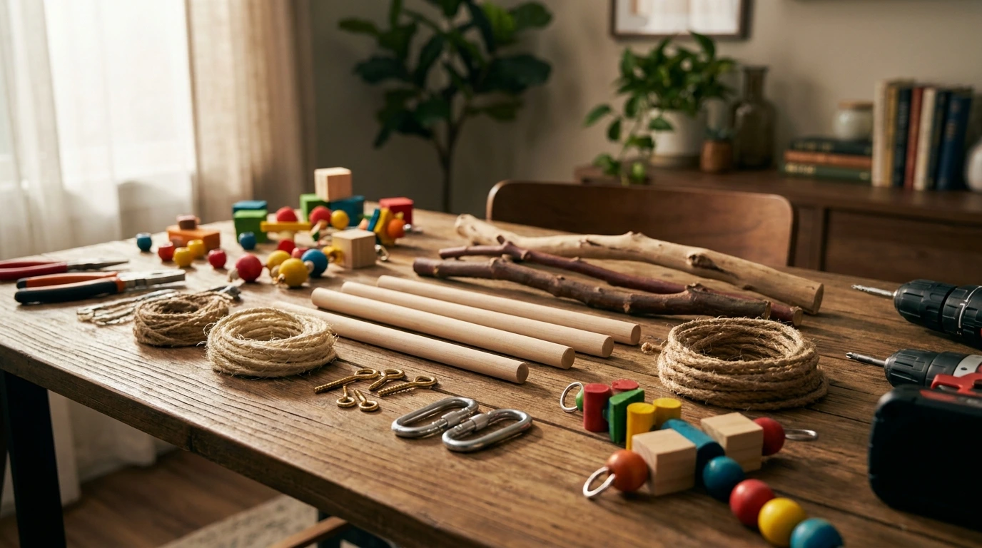 874 materials needed for your diy parrot swing toy Materials Needed for Your DIY Parrot Swing Toy