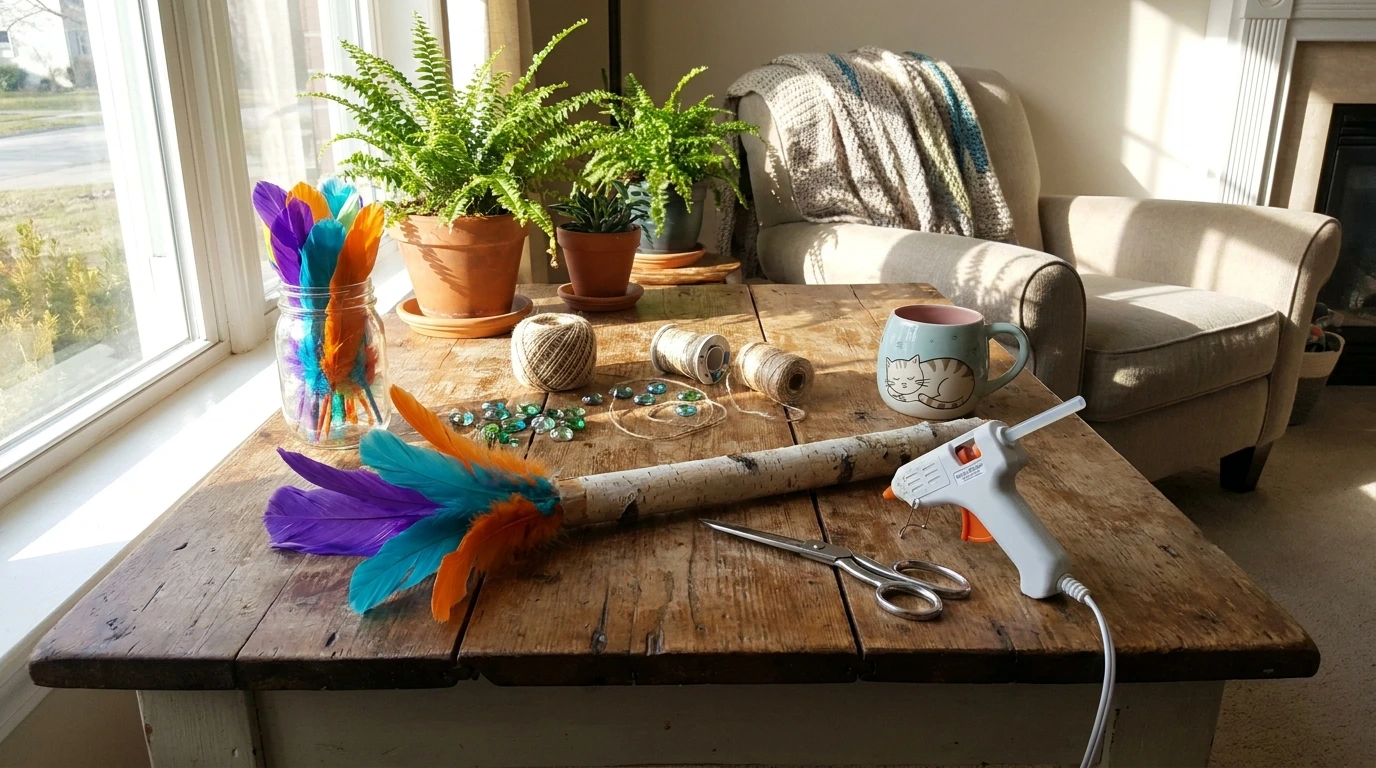890 materials needed for your diy cat feather wand Materials Needed for Your DIY Cat Feather Wand
