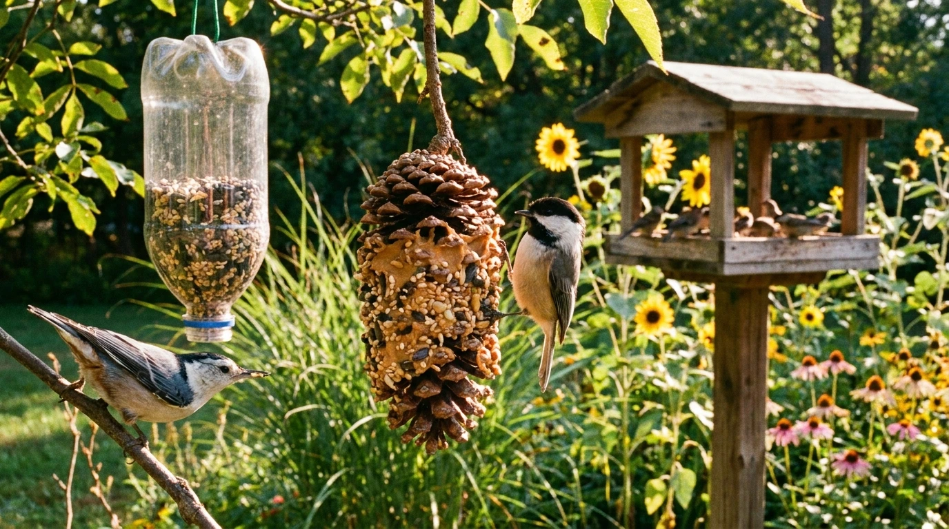 Simple DIY Bird Feeder Designs